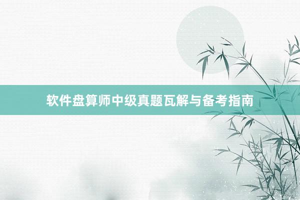 软件盘算师中级真题瓦解与备考指南